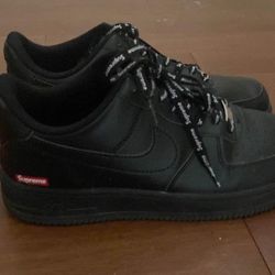 Black Supreme Air Force 1s