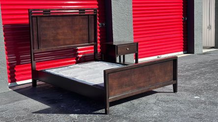 FULL SIZE BEDROOM SET W PANEL BED, BOX SPRING & NIGHTSTAND by CASANA FURNITURE - delivery is negotiable