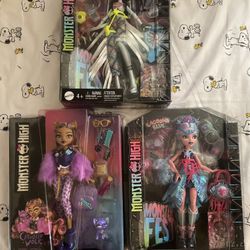3 Monster High Dolls