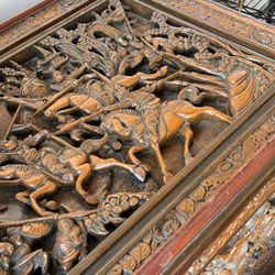 Hand Carved Chinese Wooden Chest 