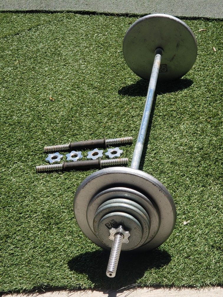 Standard Barbell And Plates 