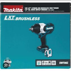 Makita New 1/2" High Torque Impact Wrench 3 Speeds Brushless 