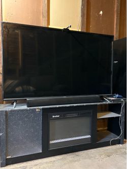 65” Vizio 4K Smart TV + Bestier electric fireplace entertainment center