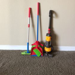 Play Dyson Vacuum & Play broom mop dust pan set  