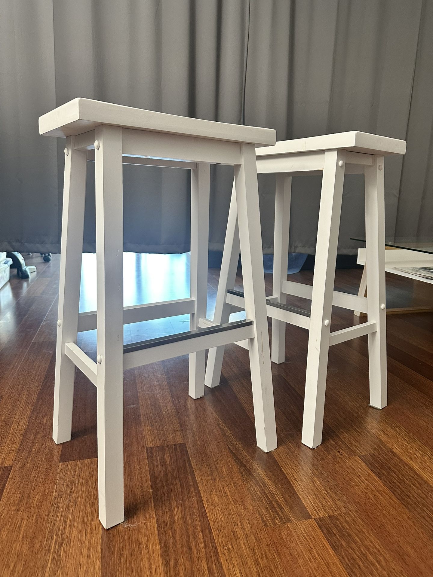 White Bar Stool x2