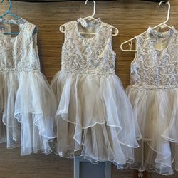 Set of 3 White Lace Wedding Dresses