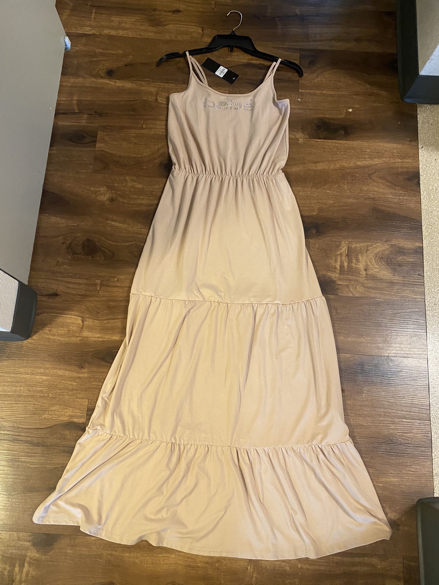 Brand new womans Bebe brand pink maxi dress up for sale 