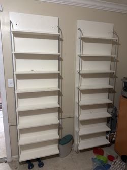 2 IKEA WHITE HANGING SHELVING UNITS