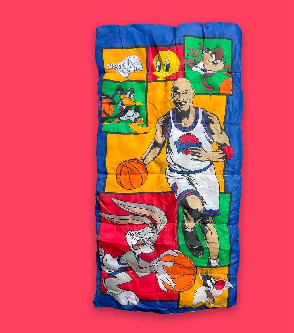 Space jams, vintage sleeping bag
