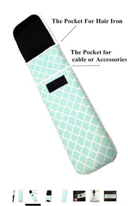 Heat Resistant Flat Iron Travel Case Water-resistant Curling Wand Travel Cover Case Pouch Women's Storage Bag