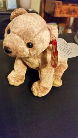 Ty beanie baby - pecan the bear beanbag plush toy