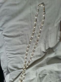 Pearl long necklace