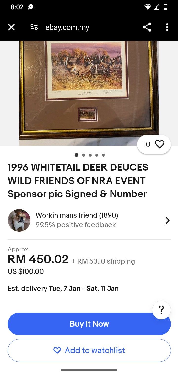 Vintage 1996 deuces Wild Friends Of An RA Sign Print With Stamp
