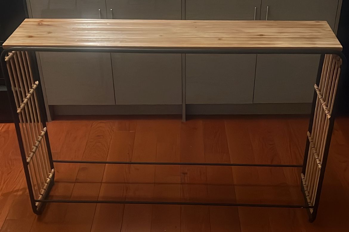 Wood and Metal End/Console Table