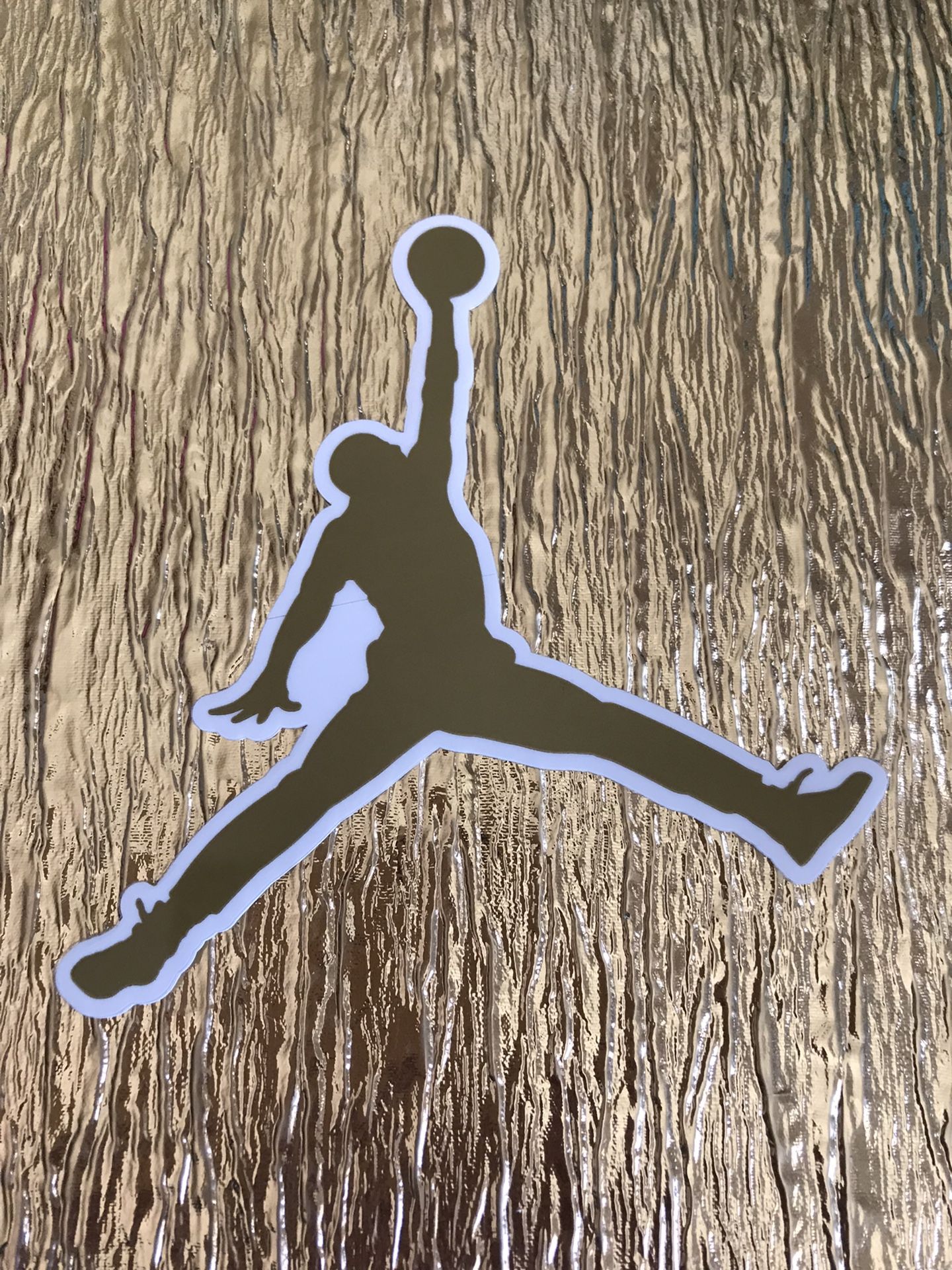 Jumpman Sticker, Air Jordans Nike Gold logo