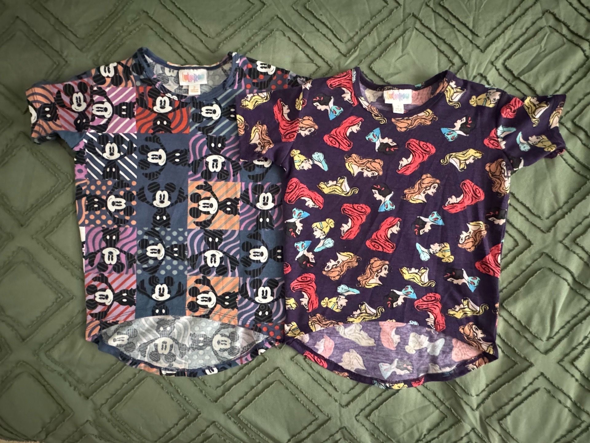 2 Disney LulaRoe Gracie Tops