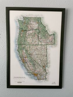 Custom Framed Imus Geographics Maps - high detail, museum quality cartography