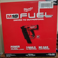 New in box. Milwaukee M18 FUEL 3-1/2 in. 18-Volt 21-Degree Cordless Framing Nailer Tool Only.