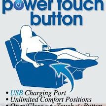 Power Recliner Chair with USB Charger for Phone or Tablet