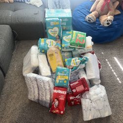 Size 1 Pampers & Huggies diaper Bundle Diapers