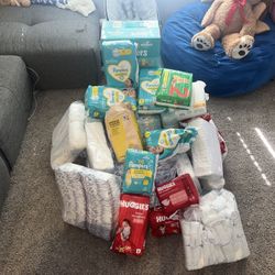 Size 1 Pampers & Huggies diaper Bundle Diapers