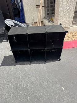 Black Modular Cube Storage Shelf