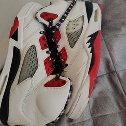 White Red Jordan Retro 5