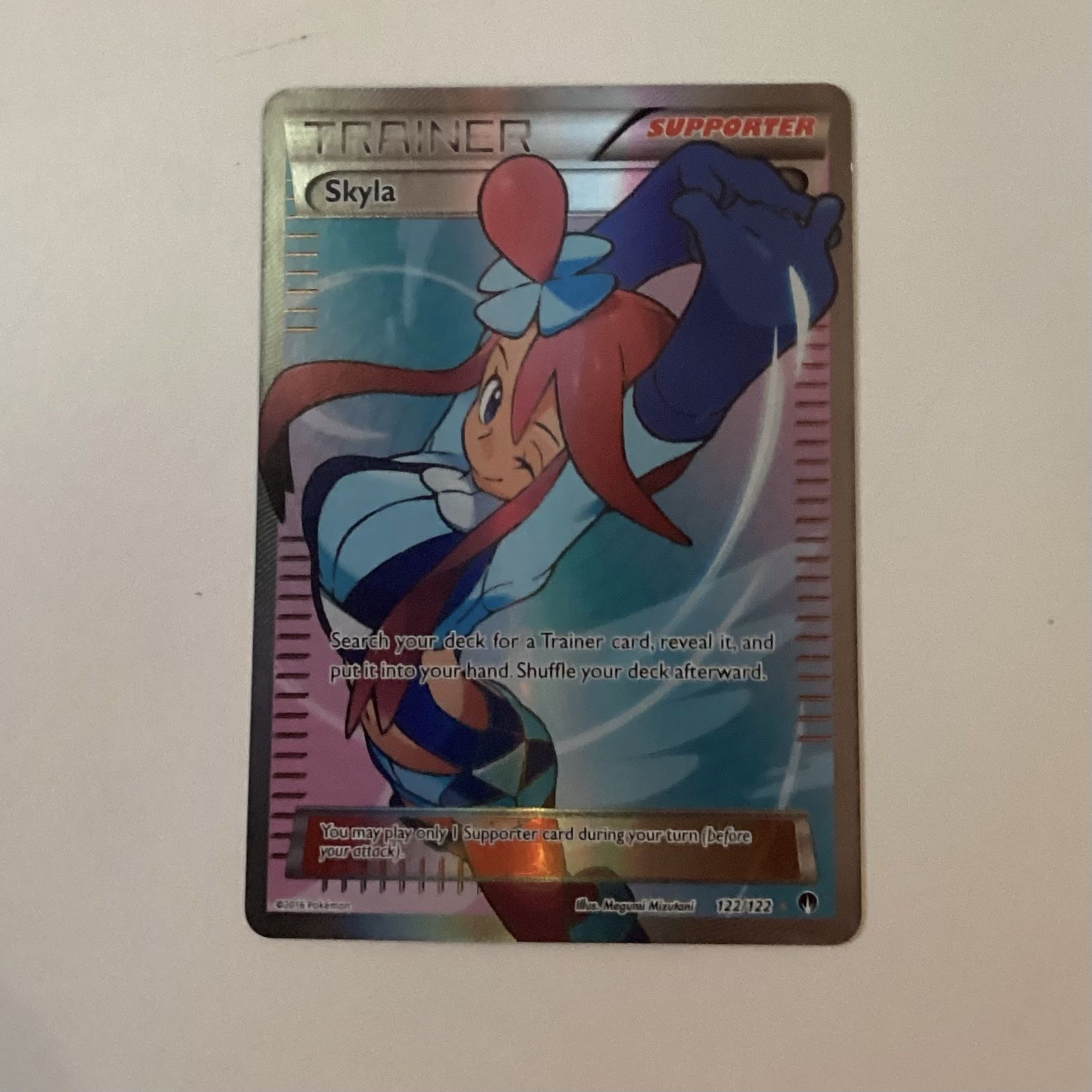 Skyla Full Art Pokémon Trainer Card