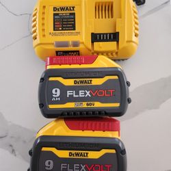 Brand New 9hr Flexvolt Batteries And New Fast Charger