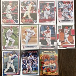Shohei Ohtani 11 Card Lot Los Angeles Angels/ Dodgers Mint Or Better Condition
