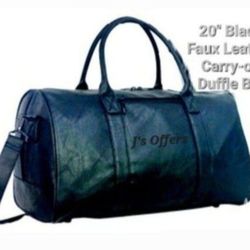 New! 20" Black Carry-on Duffle Bag