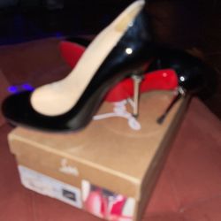 ⚠️NEW Christian Louboutin Mam Desprez 100 Black Patent Round Toe Pump