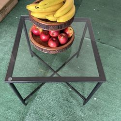 Glass Side Tables ( Two)