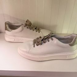 Bally Marlys White leather Low Top Sneakers Shoes Women Size 9 EUR 39