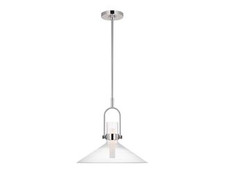 NEW! VISUAL COMFORT & CO 14″ Larkin Empire Pendant Light with Clear Glass Shade