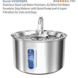 Water Fountain For PETS NEW $10