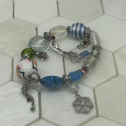 Kate and Macy Clementine Designs Bracelet Sparkling Snowman Winter Rhinestone