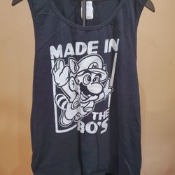 Mens Mario Bros Made In The 80's Sleeveless Shirt XL