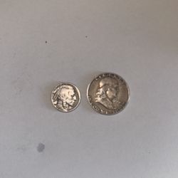 1952 Half Dollar & 1935 Five Cent 
