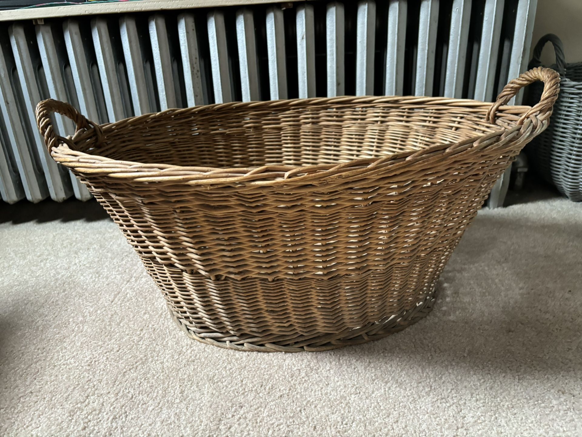 Vintage Wicker Wash Basket