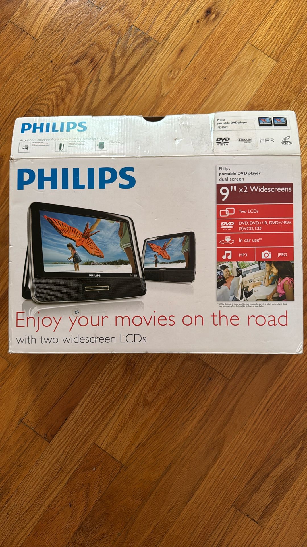 Philips Two 9” Portable DVD Players widescreen