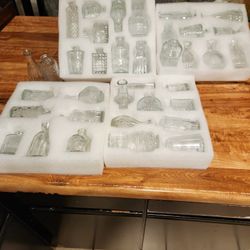 Small glass centerpiece.