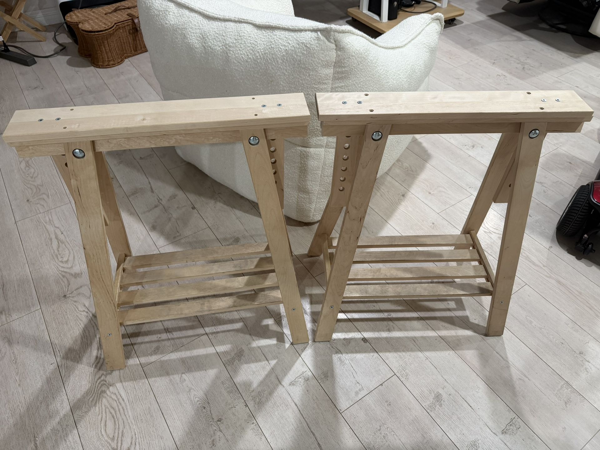 IKEA Mittback Trestle Birch Wood Desk Legs 