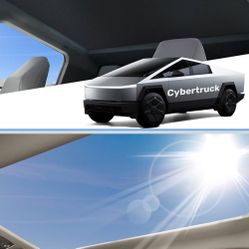 Zanch 2025 Upgrade Original Sunshade Roof for Tesla Cybertruck [No Gaps, No-Sag] Heat Insulation Foldable Roof Glass Sun Shade for Cybertruck Tesla Mu