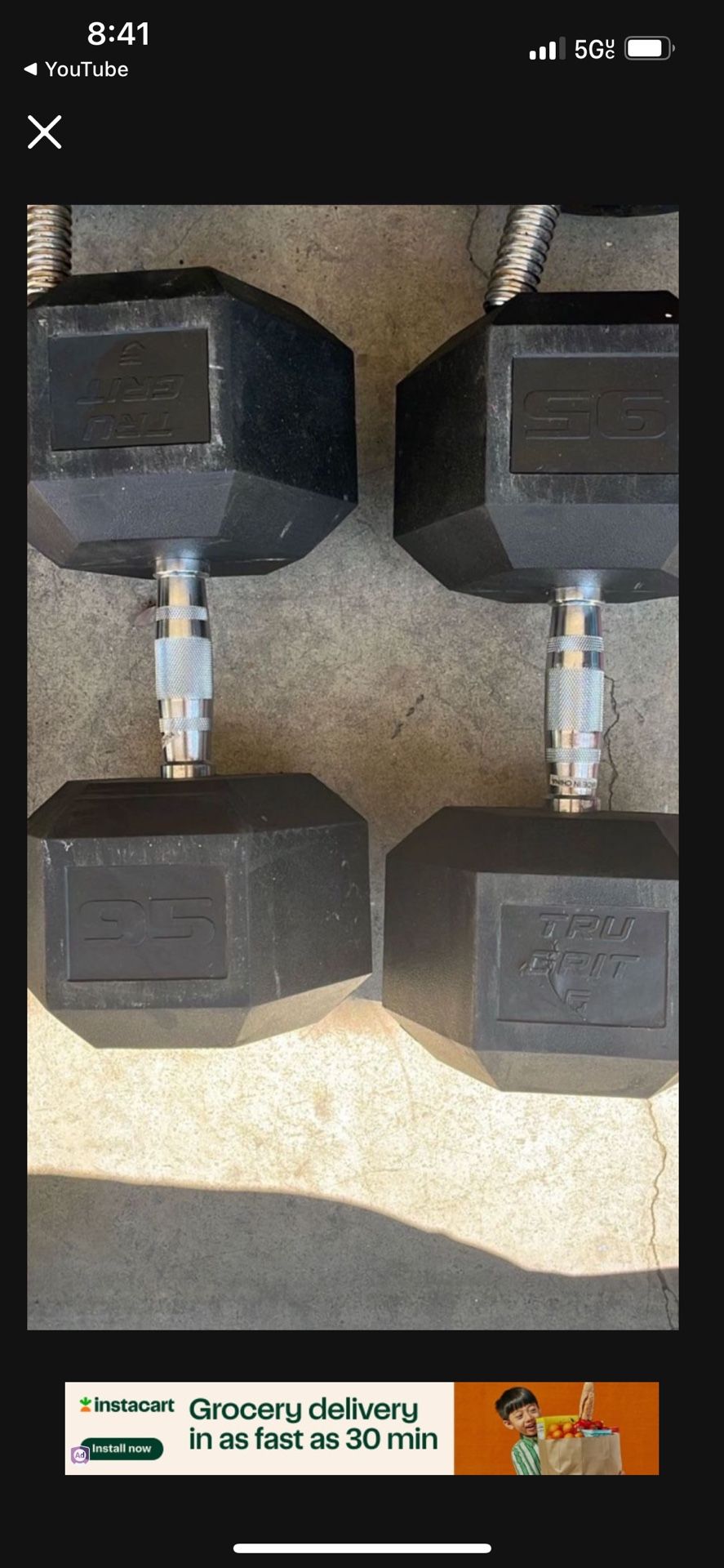New Dumbbells 95lbspair