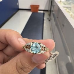 Aquamarine 14k Gold Ring