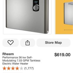 New Electric Water Heater 