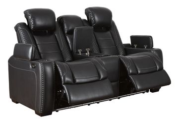 IN STOCK ⭐ Party Time Midnight LED Power Reclining Living Room Set with Adjustable Headrest
