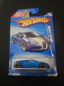 Hot Wheels 2010 Bugatti Veyron Satin Blue #160 Hot Auction RARE