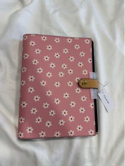 Coach pink floral notebook